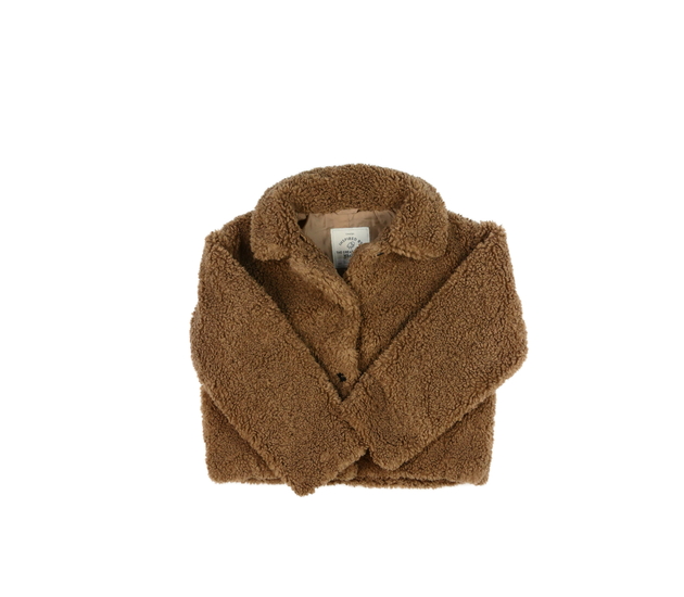 Hnědý kratší beránková kabátek George