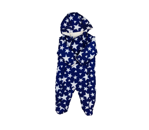 Modrá zimní kombinéza s hvězdami 