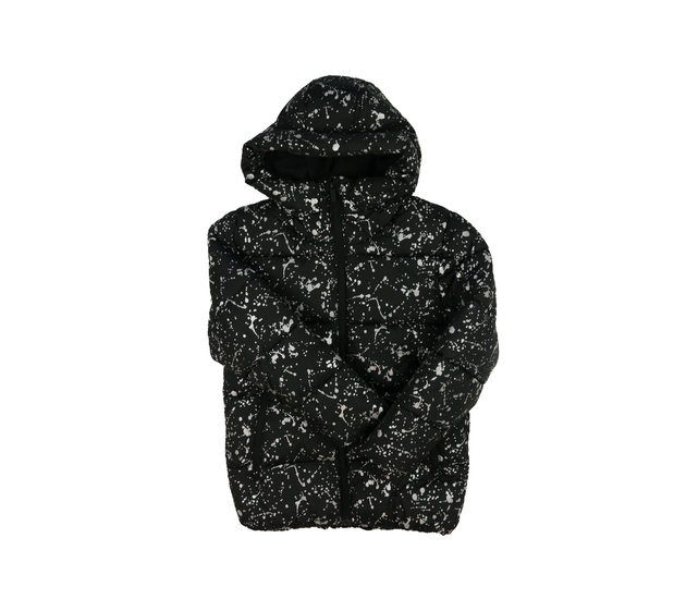 Černá stříbrně vzorovaná zimní bunda George