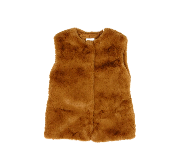 Hnědá chlupatá vesta Mayoral