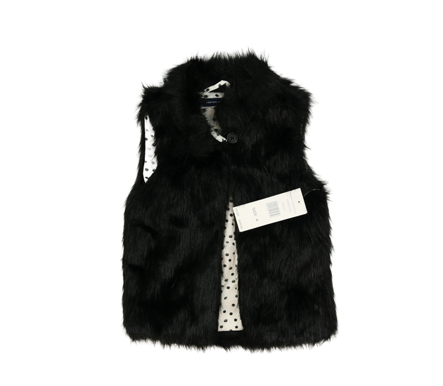 Nová černá chlupatá vesta