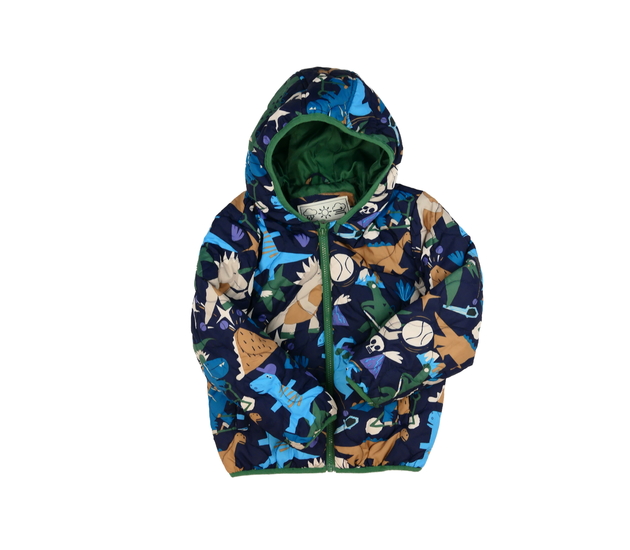 Tmavě modrá prošívaná podzimní bunda Tu 