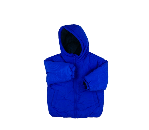 Modrá prošívaná zimní bunda se smajlíky Next