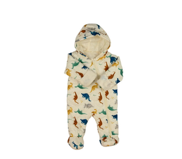 Krémová dinosauří přechodová kombinéza Tu 