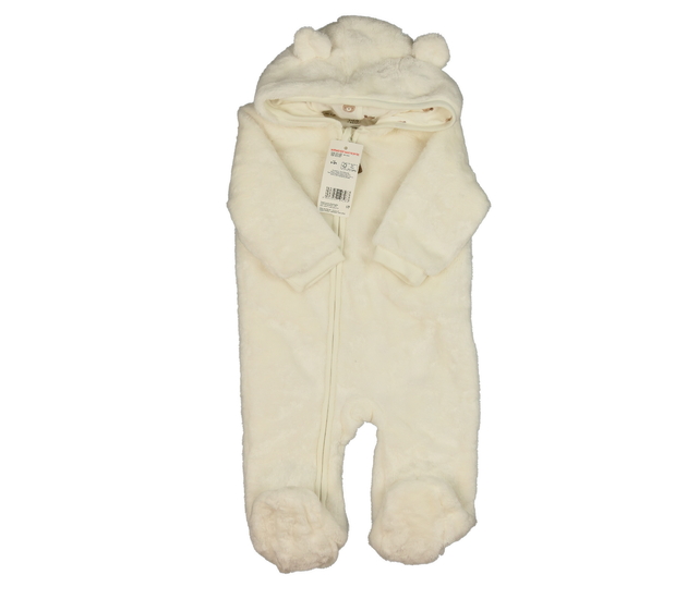 Nový bílý chlupatý zimní overal F&F