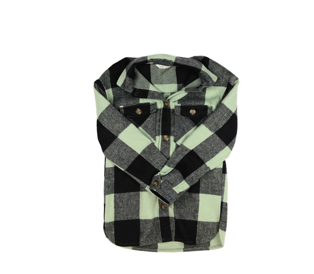 Černo-zelený košilový kabátek H&M