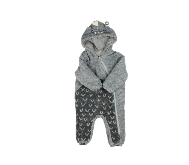 Šedý zvířecí zimní overal Next