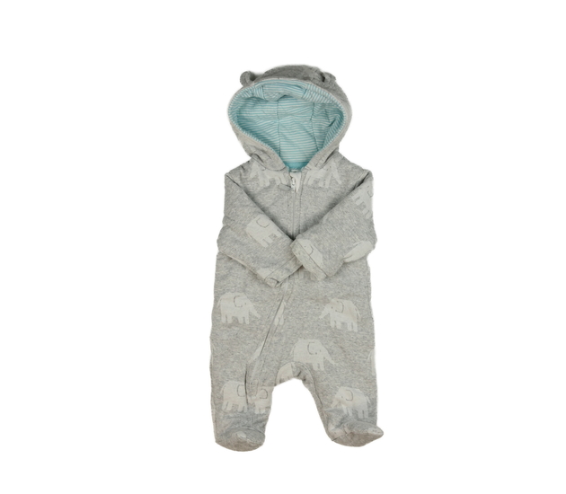 Šedý zimní overal se slony John Lewis