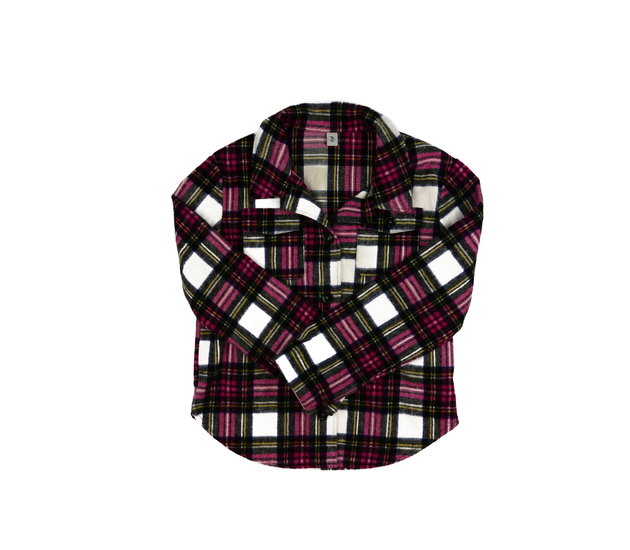 Růžovo-bílý košilový kabátek Tu 