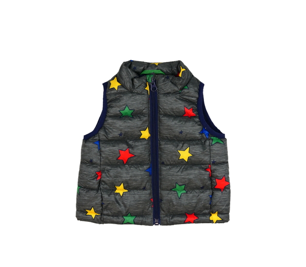 Šedá prošívaná vesta s hvězdami Primark 