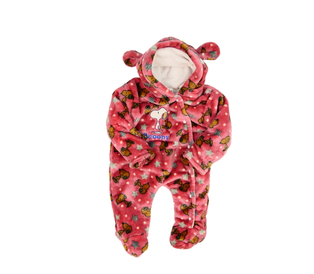 Růžový zimní overal Snoopy