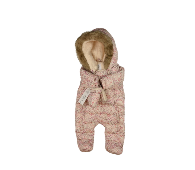 Nová krémová zimní kombinéza s květinami F&F