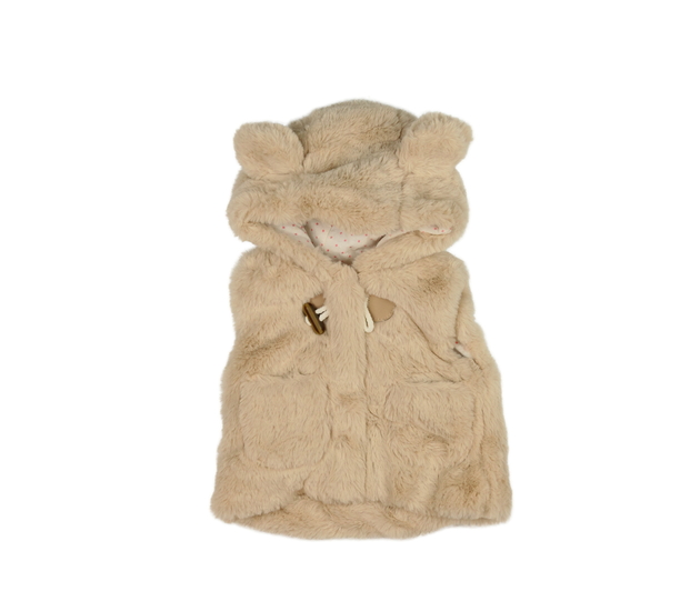 Hnědá chlupatá vesta Nutmeg