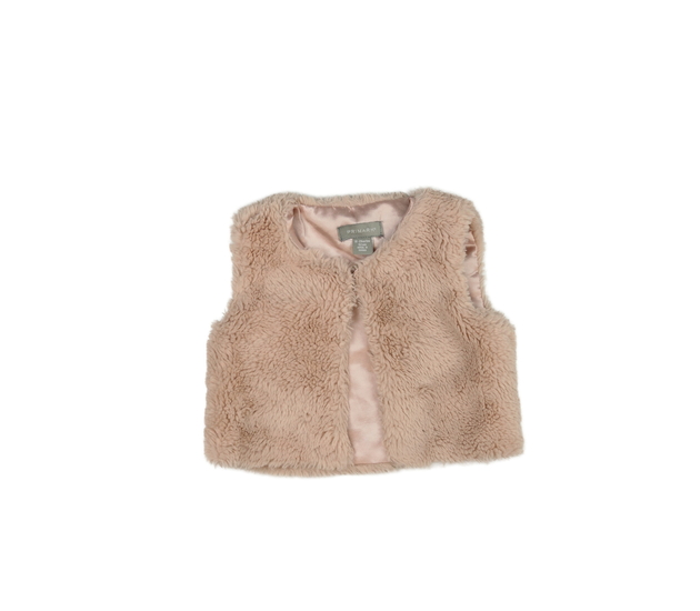 Světle růžová chlupatá vesta Primark 