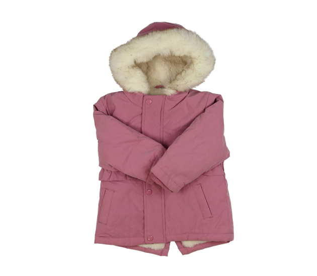 Růžová zimní bunda s volánky Primark 