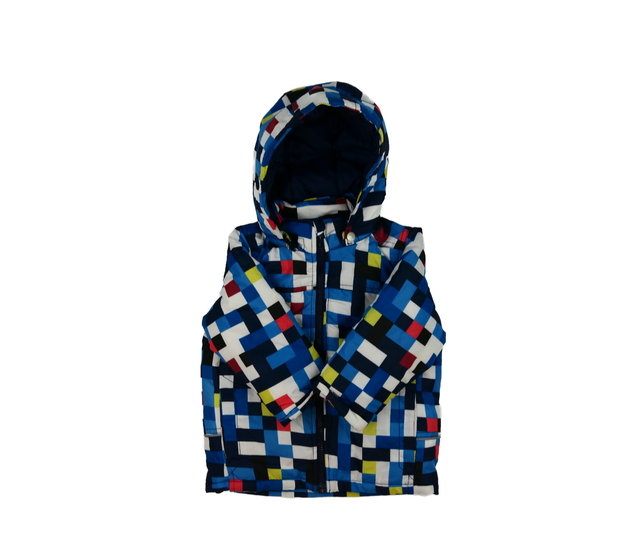 Barevná vzorovaná zimní bunda 