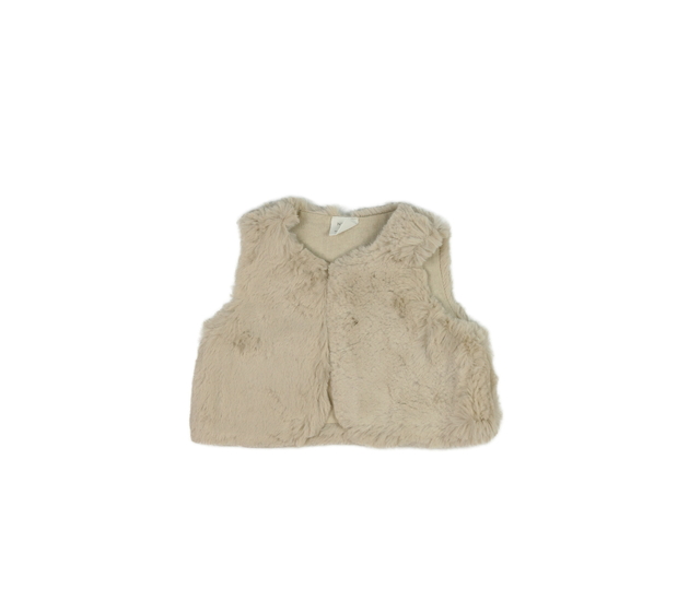 Hnědá chlupatá vestička Next