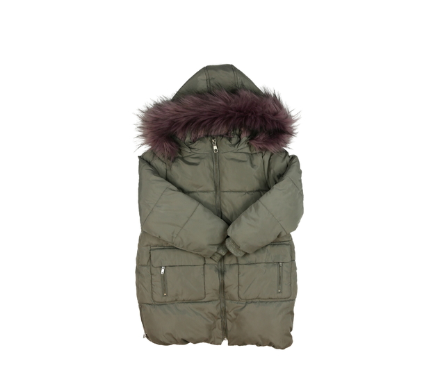 Krásný zelený prošívaný zimní kabát M&S