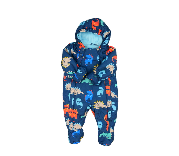 Modrá zimní dinosauří kombinéza M&S