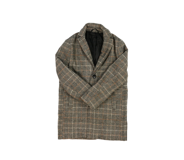 Hnědý kostkovaný kabát Next