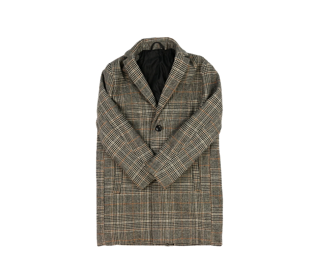 Hnědý kostkovaný kabát Next