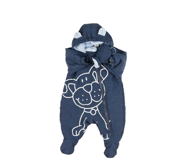 Modrá zimní kombinéza s pejskem Next