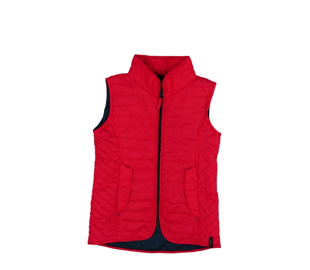 Červená prošívaná vesta Decathlon