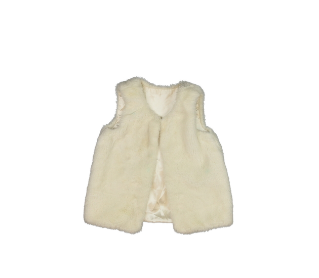 Krémová chlupatá vestička 