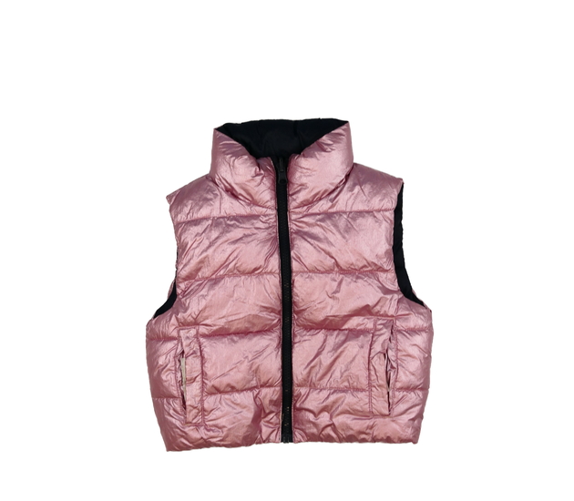 Růžová prošívaná oboustranná vesta Primark 