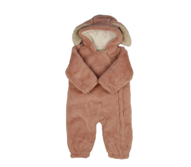 Růžový chlupatý zimní overal Tu 