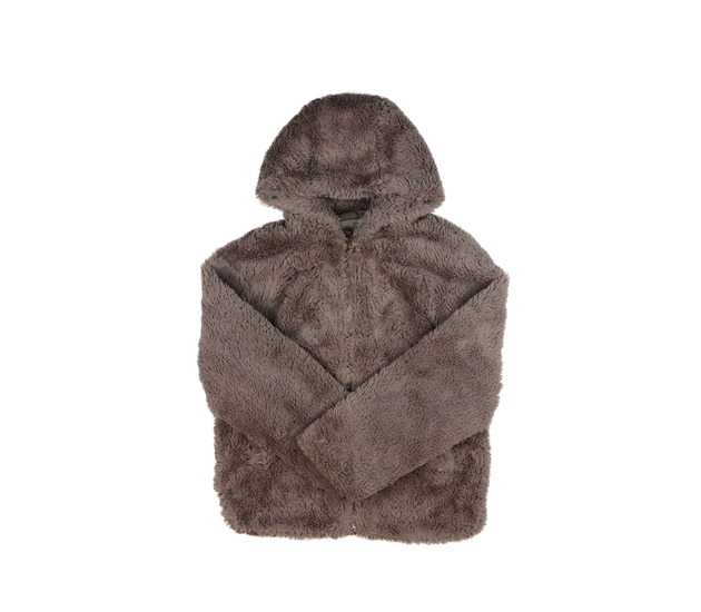 Fialová chlupatá bunda George