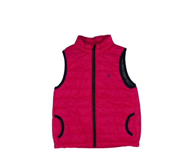 Růžová prošívaná vesta Decathlon 