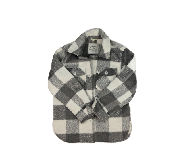 Šedo-bílý košilový kabát George