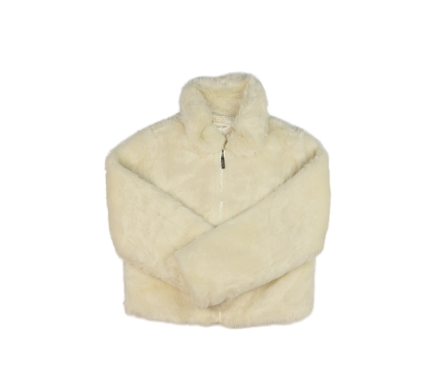 Smetanová chlupatá bunda 