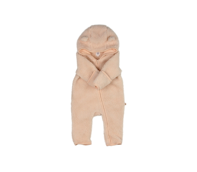 Světle růžový beránkový přechodový overal Gap 