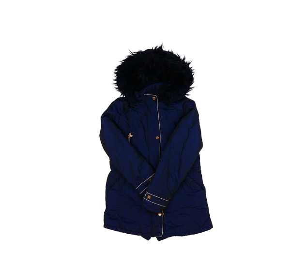 Tmavě modrý zimní krásný kabát Baker