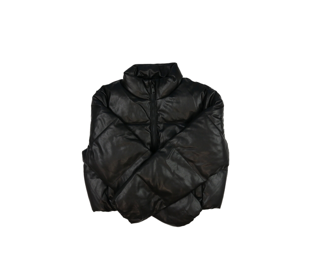 Černá koženková kratší bunda Primark 