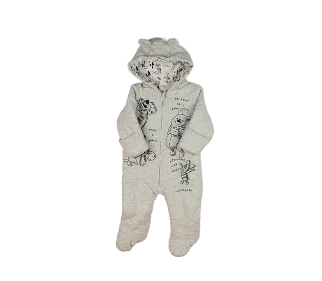 Šedý zimní overal Medvídek Pú Disney George