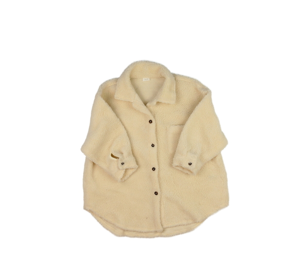 Světle hnědý beránkový kabátek Next