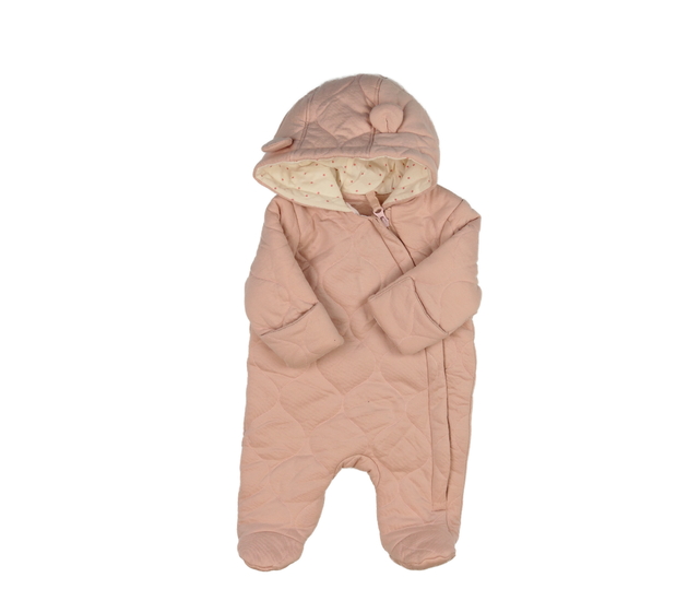 Růžový prošívaný zimní overal George