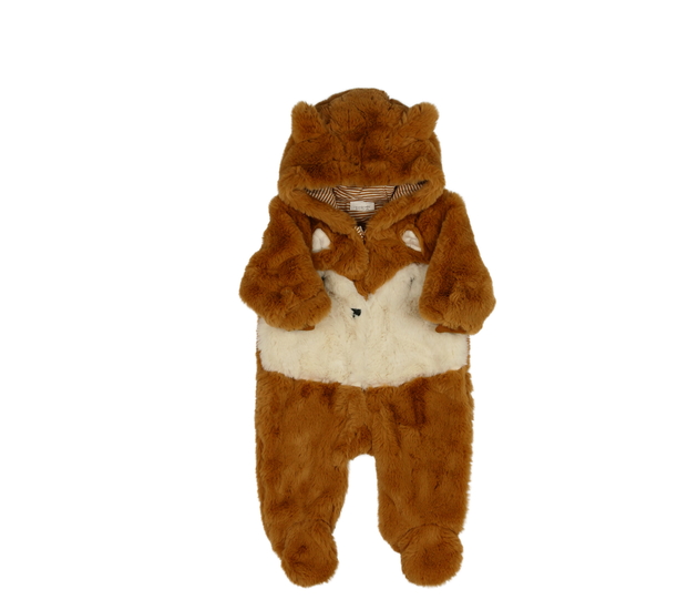 Hnědý hebký chlupatý overal Next