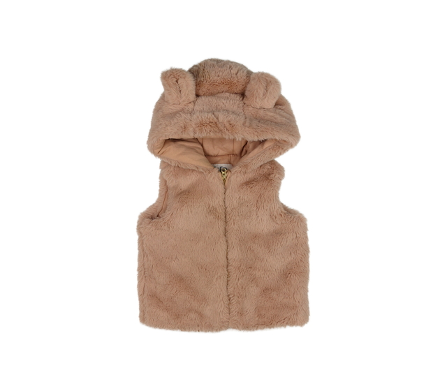 Růžová chlupatá vesta F&F