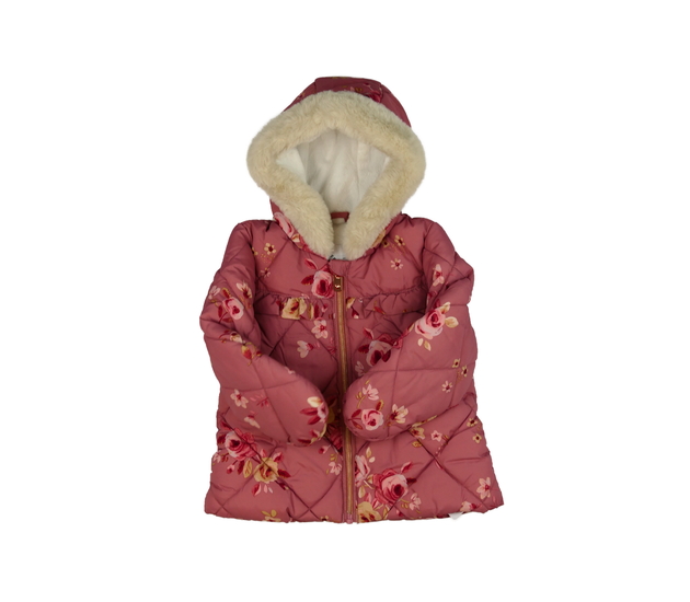 Nová růžová květinová zimní bunda George