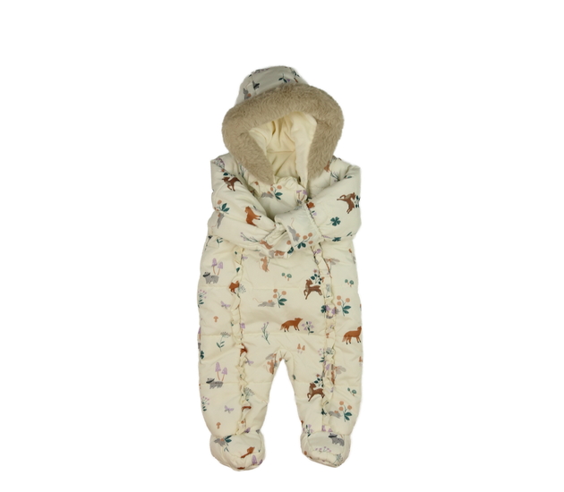 Krémová zimní kombinéza s volánky George