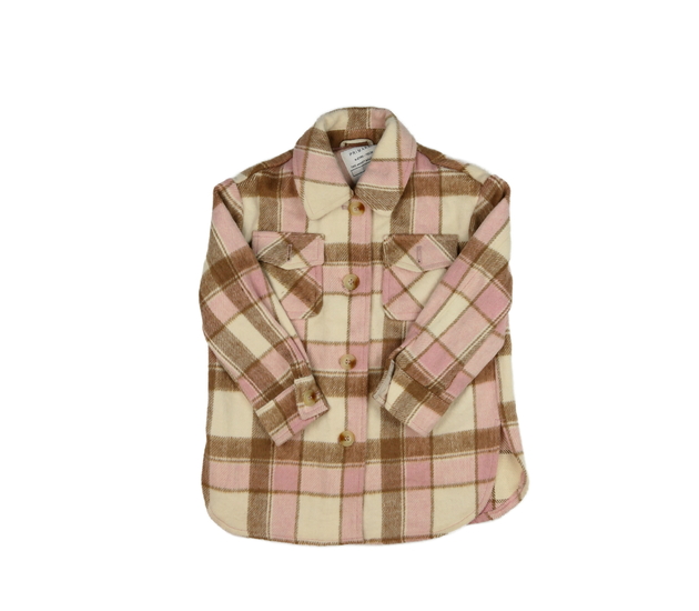 Krémovo-růžový košilový kabátek Primark 