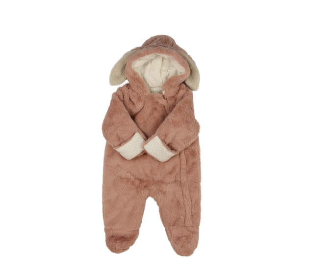 Růžový chlupatý zimní overal Tu 