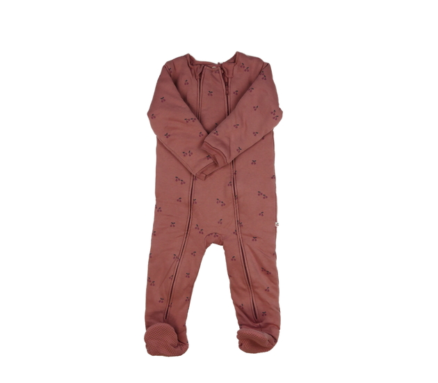 Tmavě růžový zimní květinový overal Next