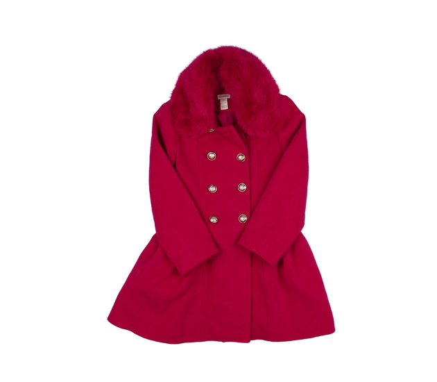 Krásný sytě růžový zimní kabát Monsoon