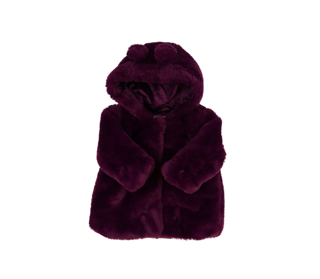 Tmavě fialový chlupatý kabátek George
