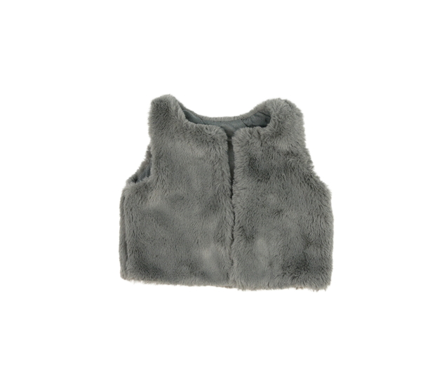 Šedá chlupatá vestička M&S